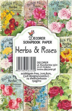 Decorer Ephemera Karten - Herbs & Roses M21