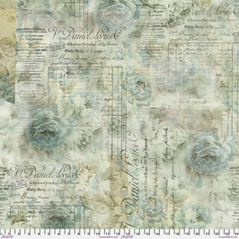 Free Spirit Fabrics by Tim Holtz Baumwollstoff "Aqua"