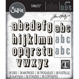 Sizzix by Tim Holtz Thinlits - Alphanumeric "Shadow Lower"