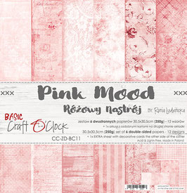 Craft O'Clock Paper Pad Basic - Pink Mood 12x12"