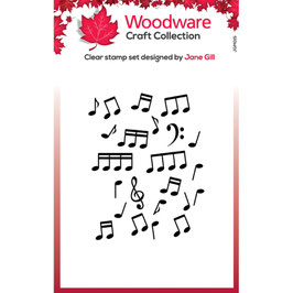 Woodware Clear Stamp - Mini Music Background JGM015