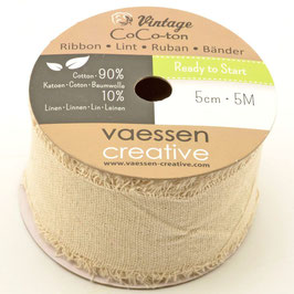 Vaessen Creative Cotton Ribbon - Naturel