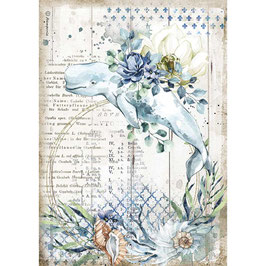 Stamperia Reispapier A4-Romantic Collection-Sea Dream DFSA4559