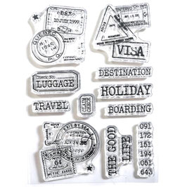 Elizabeth Crafts Clear Stamps - Passport Stamps