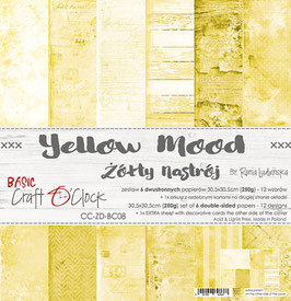 Craft O'Clock Paper Pad Basic-Yellow Mood 12x12"