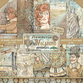 Stamperia Paper Pad 6x6" - Sir Vagabond Aviator "SBBXS18"