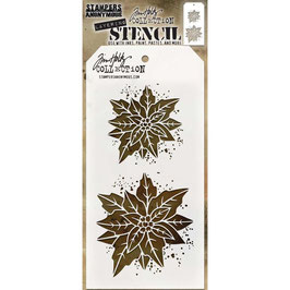 Tim Holtz Stencil - Poinsettia Due THS153