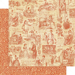 Graphic 45 Scrapbook Papier - Little Women Collection "Time to Cherish"