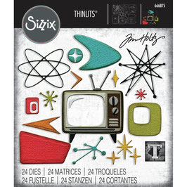 Sizzix by Tim Holtz Thinlits - Vault Atomic Retro