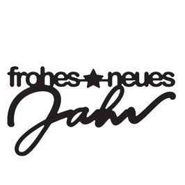 Mundart Stempel Stanzform "frohes neues Jahr"