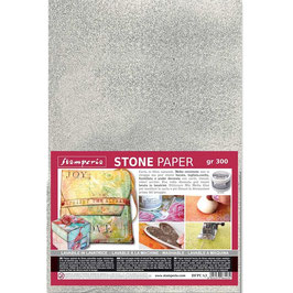 Stamperia Stone Paper - Steinpapier silver A4