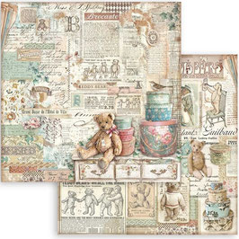 Stamperia Scrapbook Papier 12x12" - Brocante Antiques "SBB986"