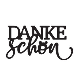 Mundart Stempel Stanzform "Danke schön"