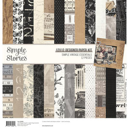 Simple Stories Paper Pad-Simple Vintage Essentials 12x12"
