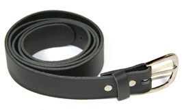 Echtledergürtel 3cm Schwarz 170cm Gesamtlänge