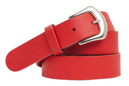 Echt Ledergürtel Made in Germany Leder Gürtel 3cm breit rot glatt