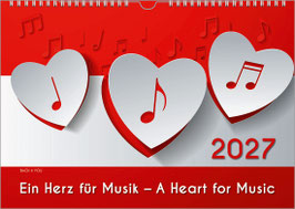 Musik-Kalender „Ein Herz für Musik“ 2027, DIN A4