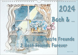 Bach-Kalender „Bach & ... 2 allerbeste Freunde“ 2024, DIN A2