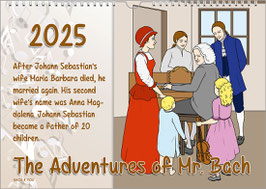 Bach-Kalender „The Adventures of Mr. Bach (englisch)“ 2025, DIN A4