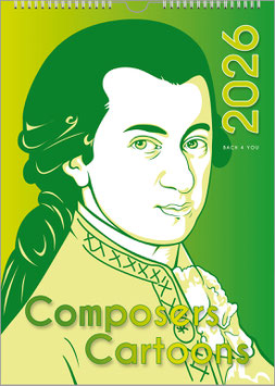 Komponisten-Kalender „Composers Cartoons“  2026, DIN A2