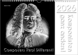 Komponisten-Kalender „Komponisten ganz anders!“ 2026, DIN A2