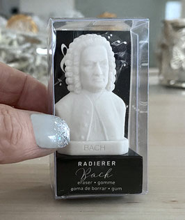 Der Johann Sebastian Bach Radierer / Radiergummi ... ist gleichzeitig auch die allerkleinste Bach-Büste