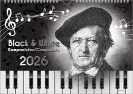 Komponisten-Kalender „Black & White – Komponisten“ 2026, DIN A3