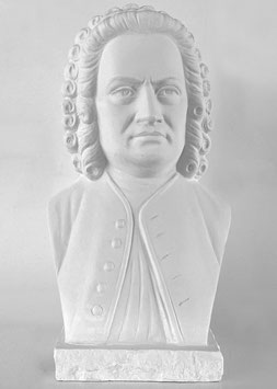Johann Sebastian Bach Büste aus Alabaster-Modellgips und sechs kostenlose Zugaben