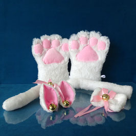 Faux Paw - White Kitty Set