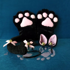 Faux Paw - Black Kitty Set