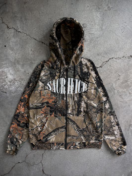 Oval Logo Oak Camo Zip Hoodie