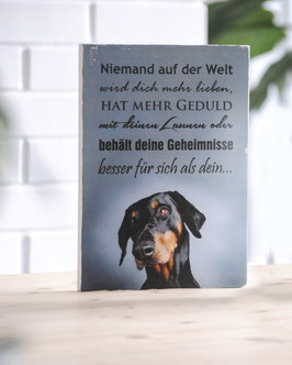 Shabby Chic Schild - " Dobermann 1"