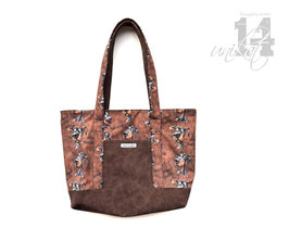Große City-Shopper-Tasche mit Hundemotiv und Komplettreisverschluss