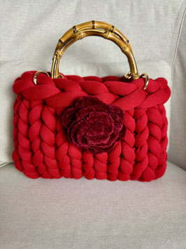 Grobstricktasche Red Klein