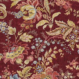 13135-19 FRENCH COTTAGE ESTAMPADO FLORAL FONDO ROJO