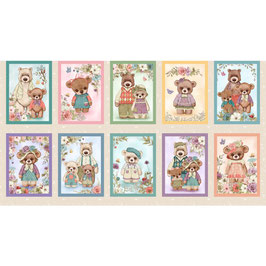 DDC12291 BEAR FAMILY PORTRAITS PANEL 10 RETRATOS OSOS