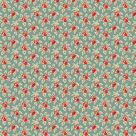 A-813-T TRADEWINDS FLORES PEQUEÑAS FONDO AGUAMARINA