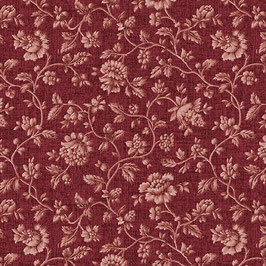 13139-22 FRENCH COTTAGE TONAL FLORES ROJA