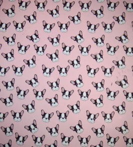 BULDOGS FONDO ROSA ESTAMPADO PEQUEÑO