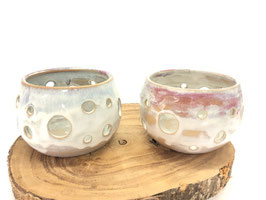 Theelichten Blue Falls SET VAN 2