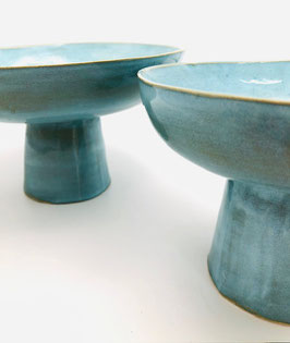 Schaal op voet Heavenly Blue