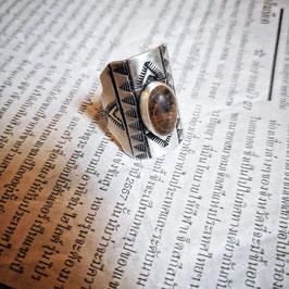 BAGUE ARGENT/CHENE CAROLINE