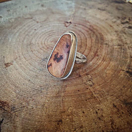 BAGUE ARGENT/PIN D'OREGON T.55,5