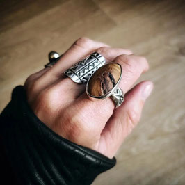 BAGUE ARGENT/FRÊNE T.54