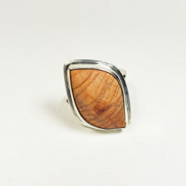 BAGUE ARGENT/PIN D'OREGON T.56,5