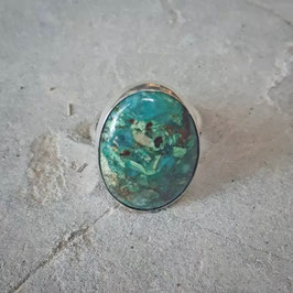 BAGUE TURQUOISE OVALE T.54