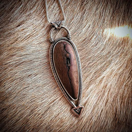 PENDENTIF TALISMAN ARGENT/CHENE VERT