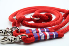 Hundeleine Premium Tau 10 mm  Länge 2 m poppy red S