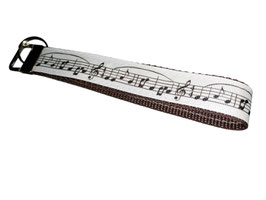 Schlüsselband Musik / braun