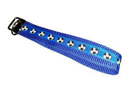 Schlüsselband Fussball / blau